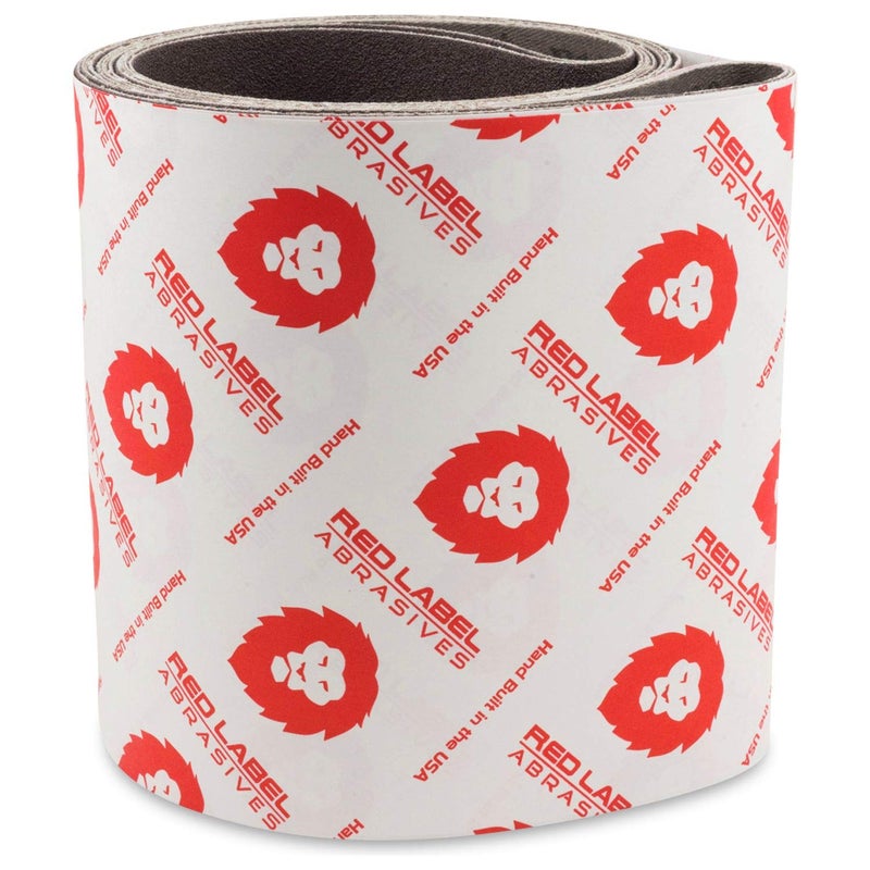 Red Label Abrasives 6 X 89 Inch 100 Grit Aluminum Oxide Multipurpose Sanding Belts for Woodworking, Leather, Rubber, Plastic & Light Metal Working, Belt Sander Paper 2 Pack - Image 2